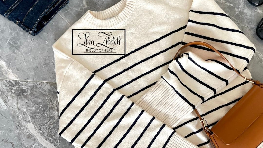 How to mix your hijab with striped tops