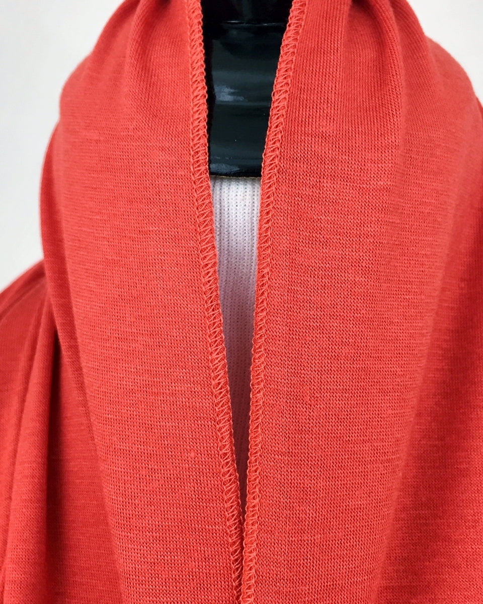 Brick Orange Comfy Chic Cotton Jersey Hijab Wrap