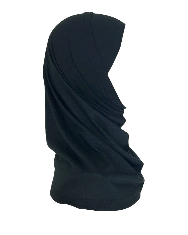 Black Soft Poly-Cotton Two-Piece Amira - Regular Size