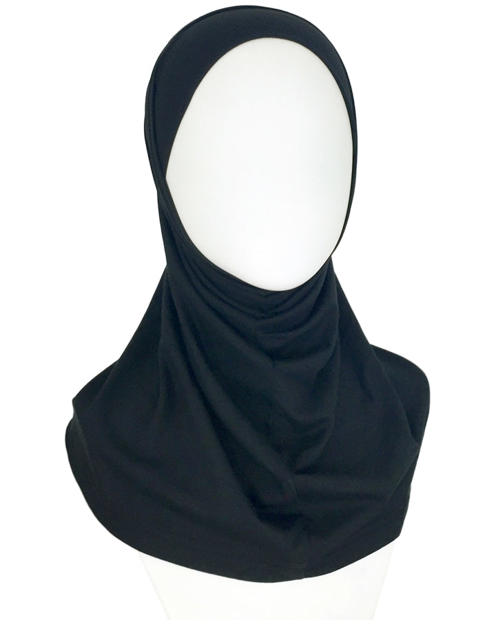 Black Soft Poly-Cotton Two-Piece Amira - Regular Size