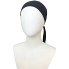 Hijab Navy Tie Back Bonnet - Turlu Fabric