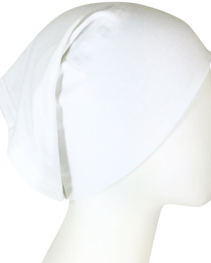 Hijab Poly-Cotton White Tube Undercap