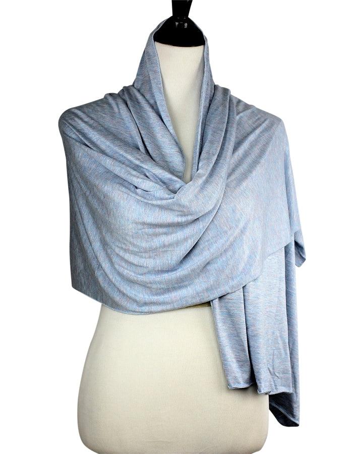 Sky-Blue Jersey Hijab Soft & Drapey  5 Subtle Tones