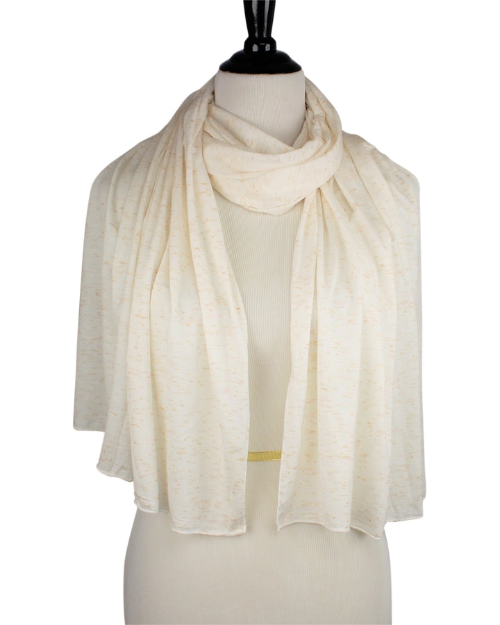 Cotton Jersey Hijab Soft & Drapey Cream & Blush