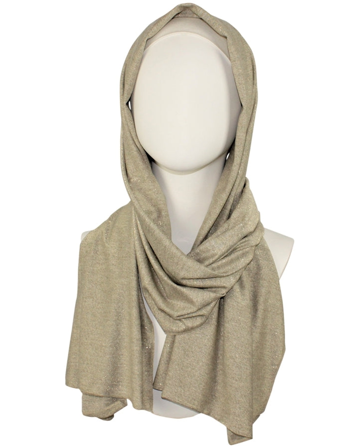 Dark Golden Bronze Shimmer Jersey Wrap