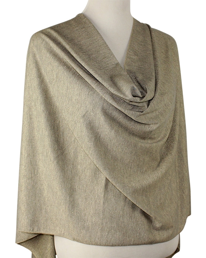 Dark Golden Bronze Shimmer Jersey Wrap
