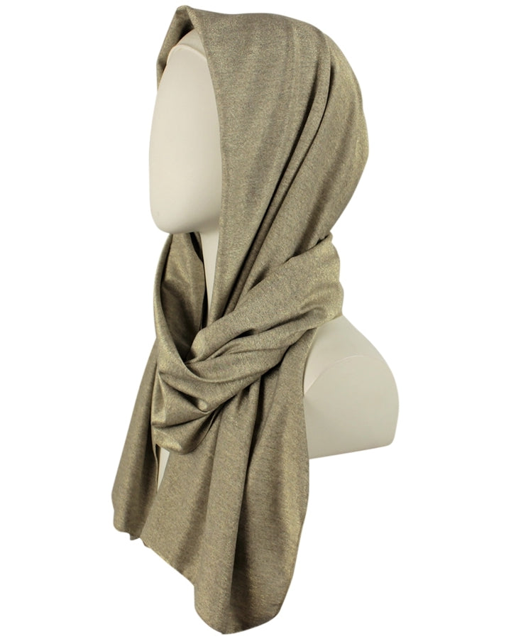 Dark Golden Bronze Shimmer Jersey Wrap