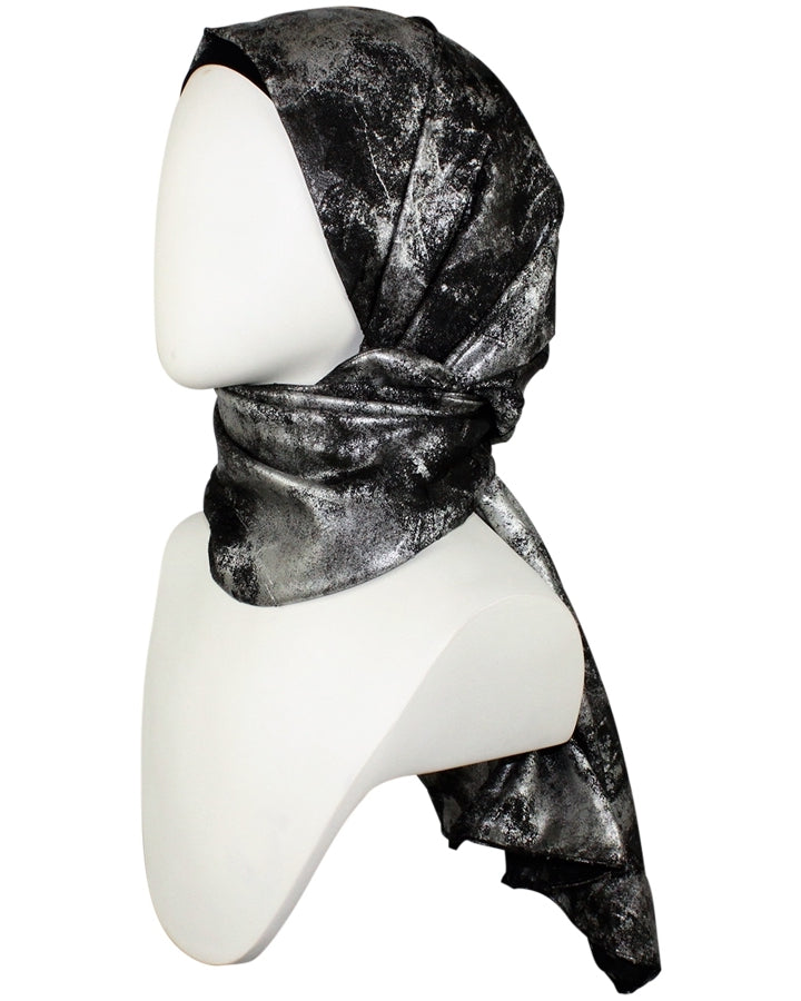 Stormy Black & Silver  Formal Hijab