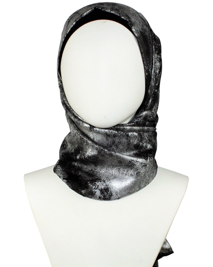 Stormy Black & Silver  Formal Hijab