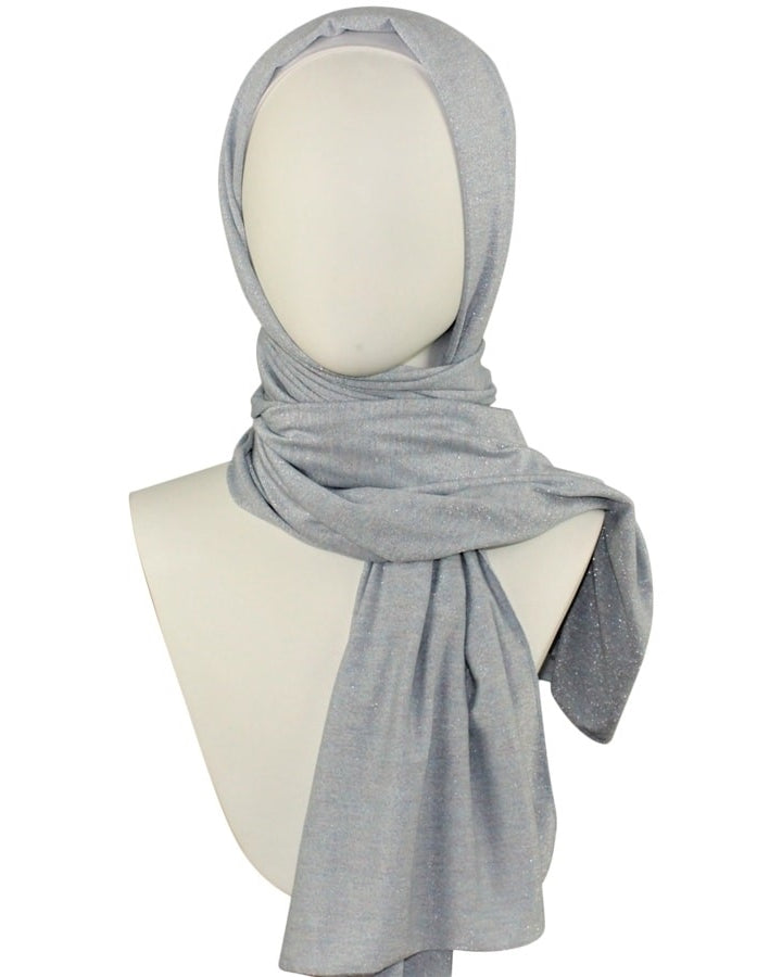 Ice Blue Shimmer Jersey Wrap