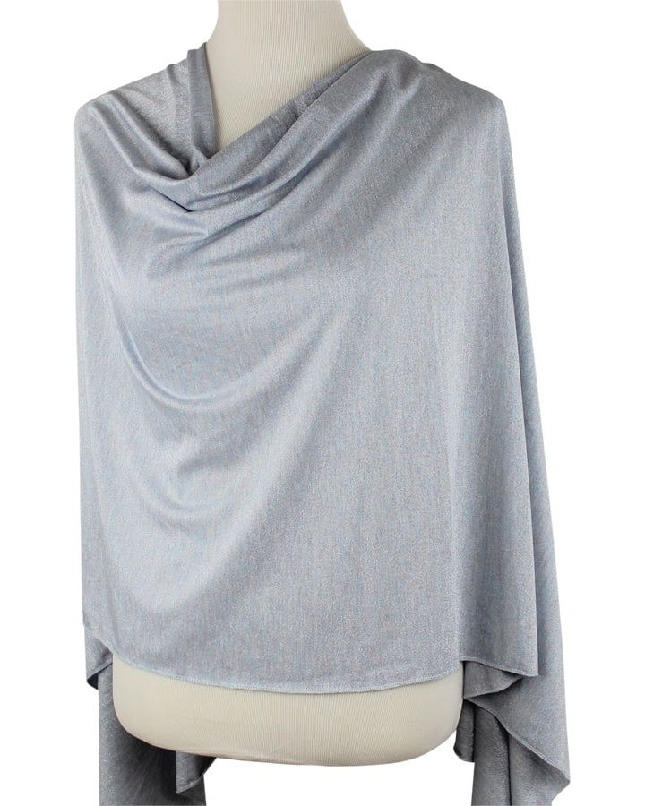 Ice Blue Shimmer Jersey Wrap