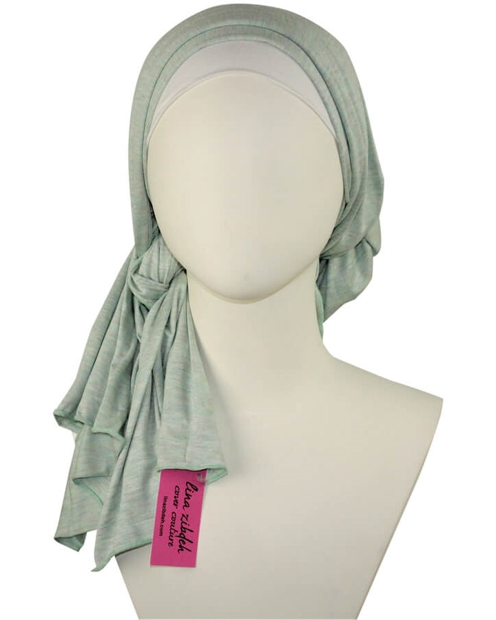 Foam Green Jersey Hijab Soft & Drapey - 5 Subtle Tones