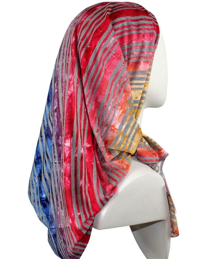Mutli Colored Patterned Jersey Hijab - Soft & Light