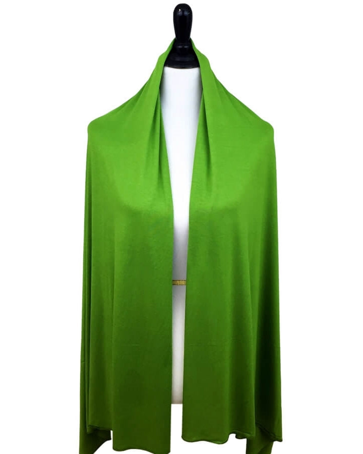 Cotton Jersey Hijab Forest Green Comfy Chic Wrap