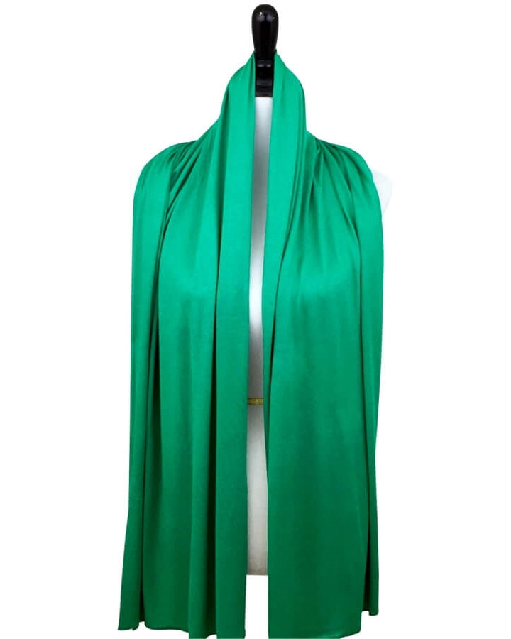 Green Comfy Chic Cotton Jersey Hijab Wrap