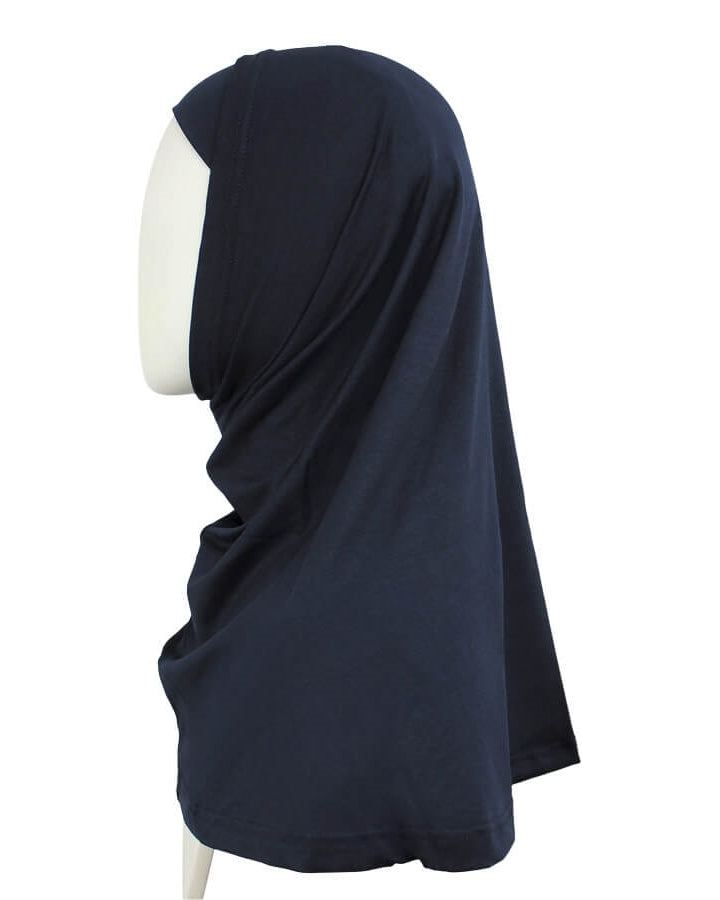 Navy Blue Cotton Spandex Two-Piece Amira - Medium Regular Size