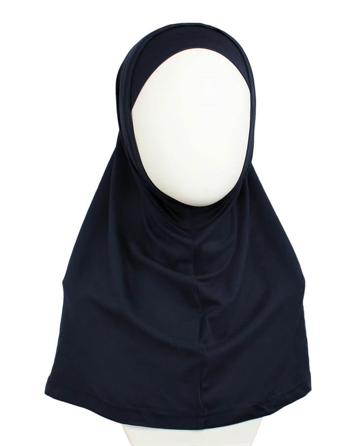 Navy Blue Cotton Spandex Two-Piece Amira - Medium Regular Size