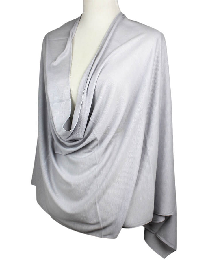 Kuwaiti Light Grey Waffle Print Hijab
