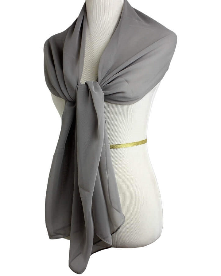 Basic Grey Chiffon Hijab