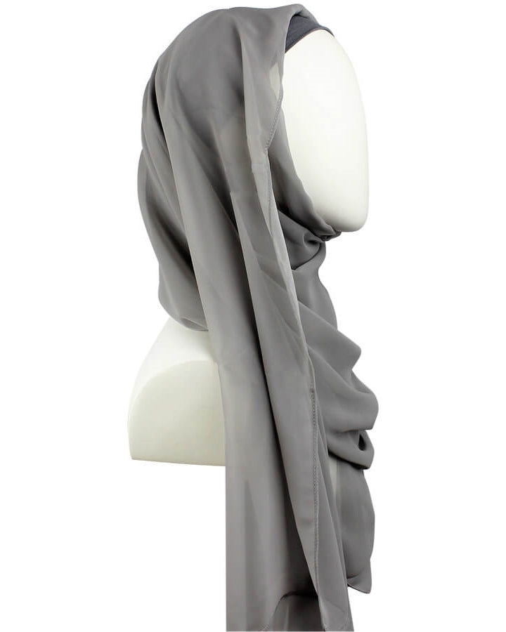 Basic Grey Chiffon Hijab