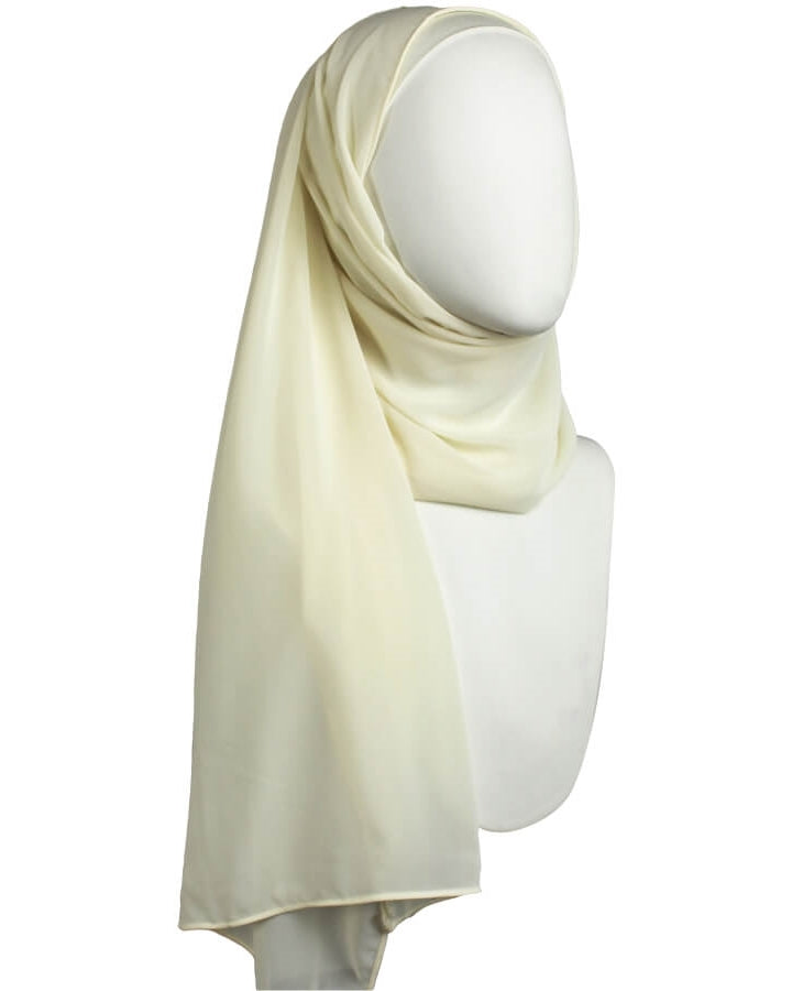 Basic Ivory Chiffon Hijab