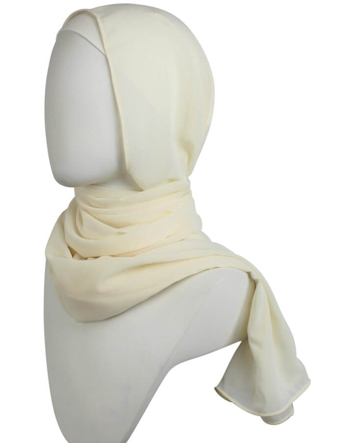 Basic Ivory Chiffon Hijab