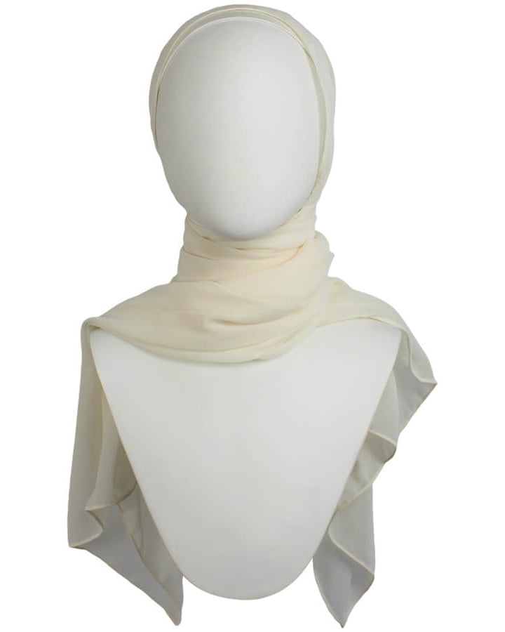 Basic Ivory Chiffon Hijab