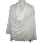 Elegance in Lace  Kuwaiti Hijab - Cream