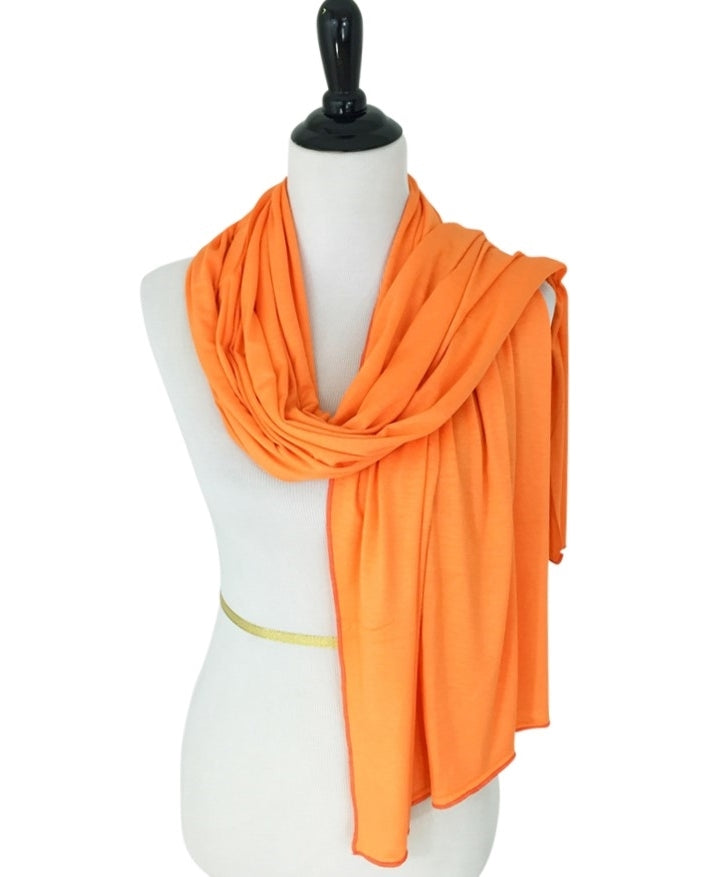 Orange Comfy Chic Cotton Jersey Hijab