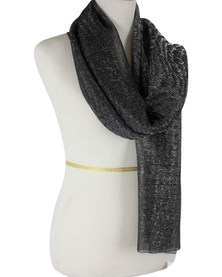 Simply Glamorous! Plisse Black & Silver