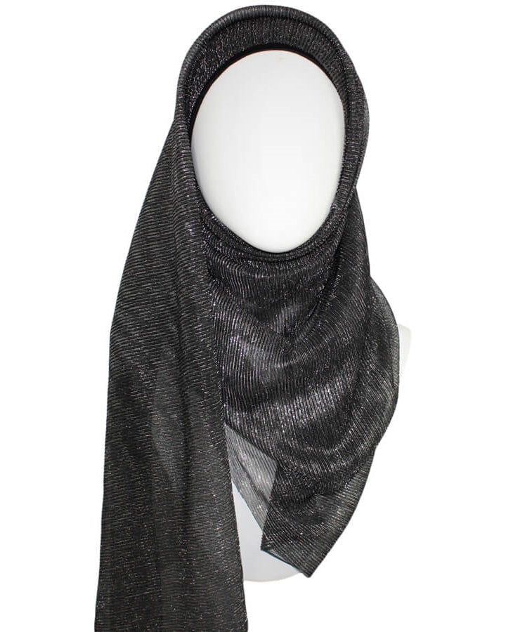 Simply Glamorous! Plisse Black & Silver