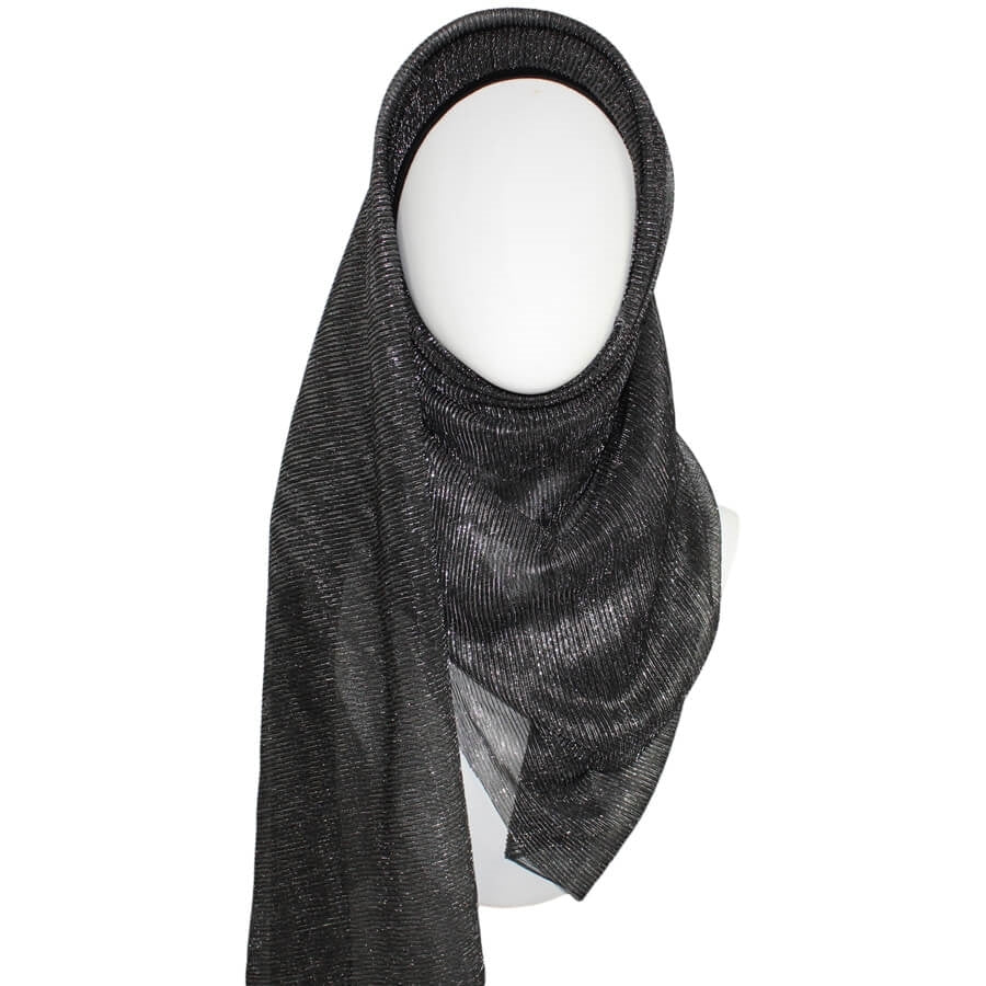 Simply Glamorous! Plisse Black & Silver