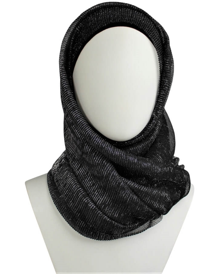 Simply Glamorous! Plisse Black & Silver