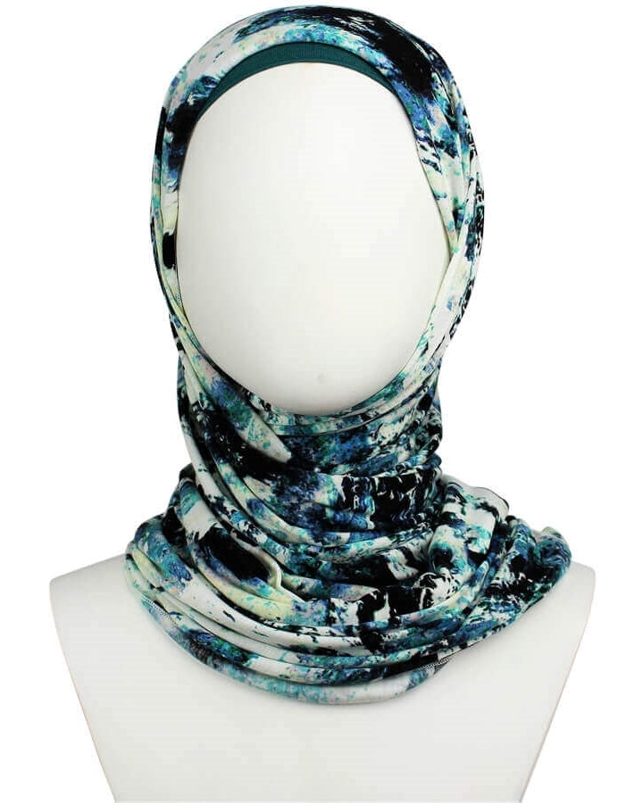 Practically Everyday Patterned Jersey Hijab - smaller size