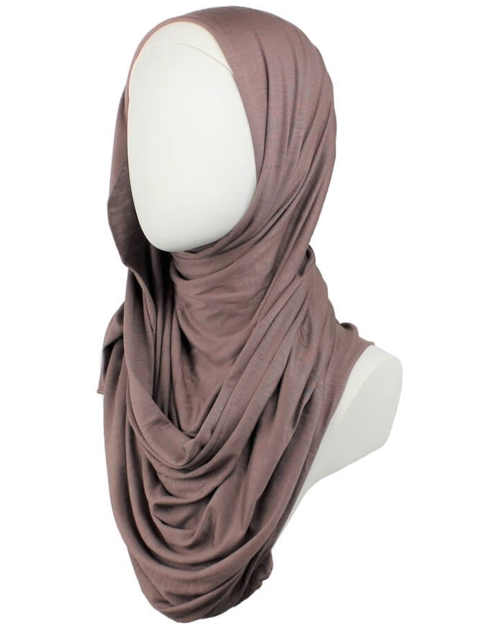 Kuwaiti Everyday Brown Cotton Jersey Hijab