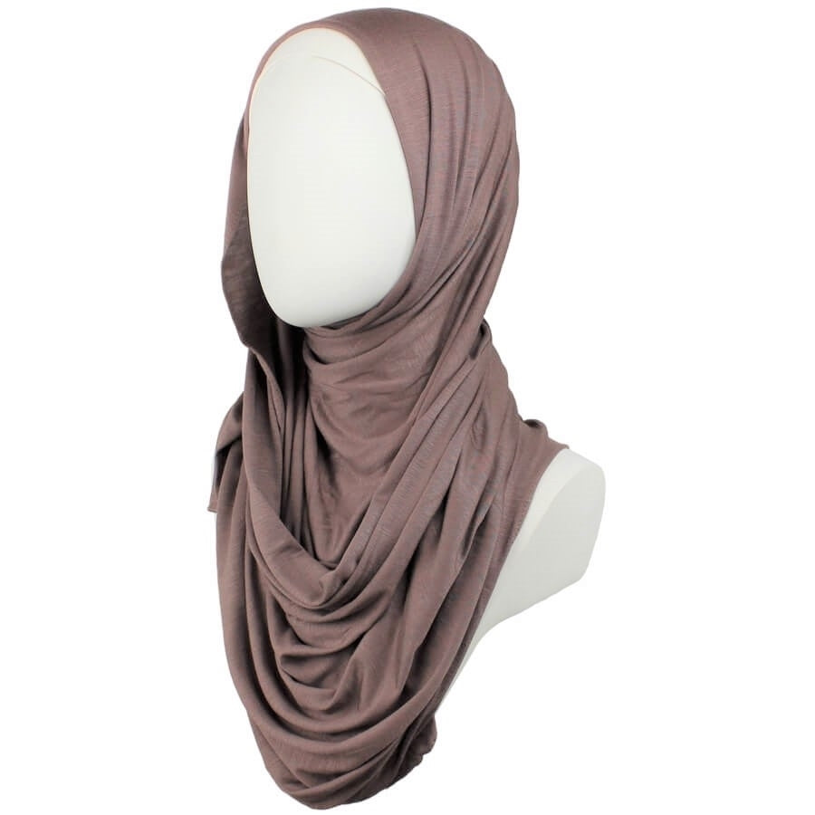 Kuwaiti Everyday Brown Cotton Jersey Hijab
