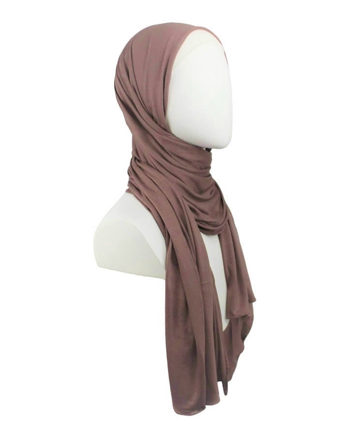 Kuwaiti Everyday Brown Cotton Jersey Hijab