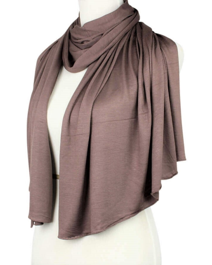 Kuwaiti Everyday Brown Cotton Jersey Hijab
