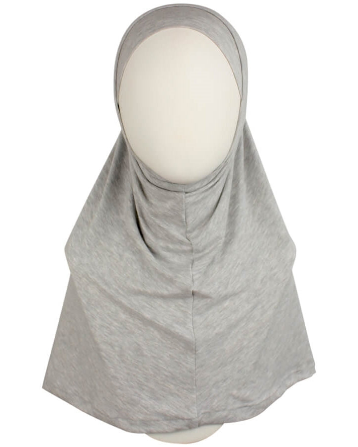 Heather Grey Cotton Jersey Two-Piece Amira - Medium  Size &  Longer Tube Cap