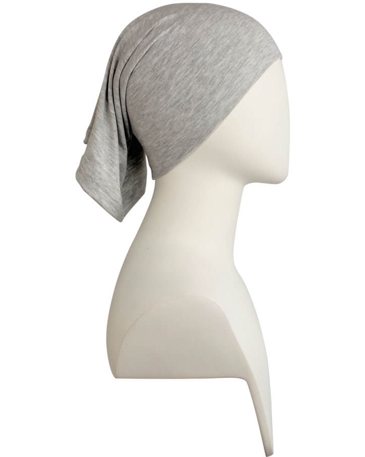 Heather Grey Cotton Jersey Two-Piece Amira - Medium  Size &  Longer Tube Cap