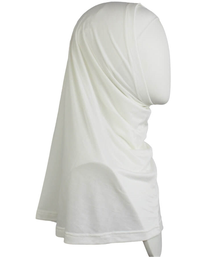 Ivory Cotton Spandex Two-Piece Amira - Medium  Size &  Longer Tube Cap