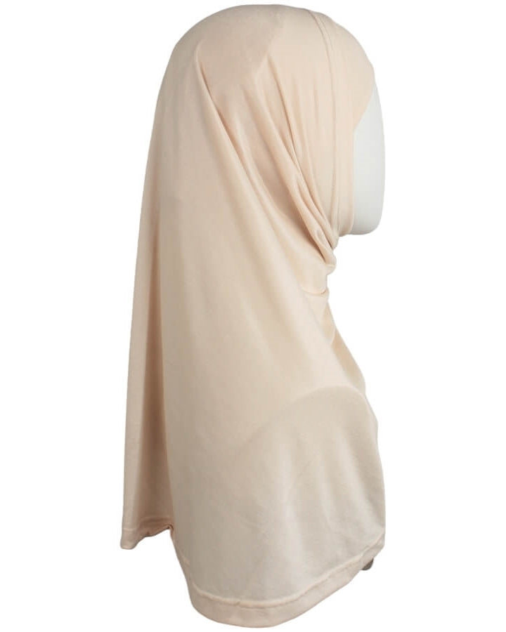 Neutral Blush Cotton  Spandex Two-Piece Amira - Medium  Size &  Longer Tube Cap
