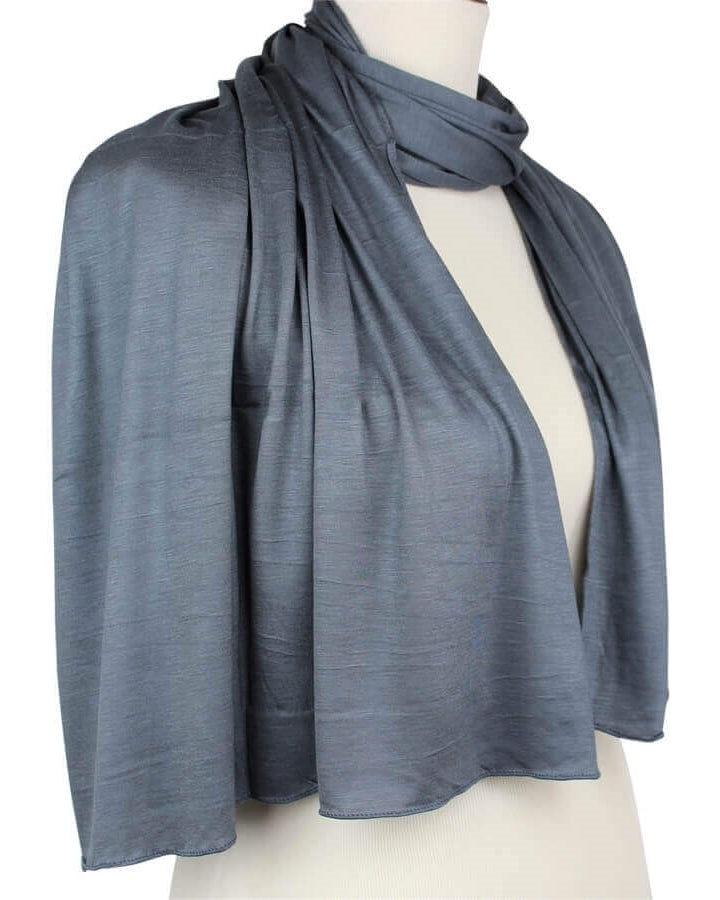 Kuwaiti Pvement Charcoal Cotton Jersey Hijab