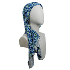 Aqua Time! Floral Patterned Jersey Hijab