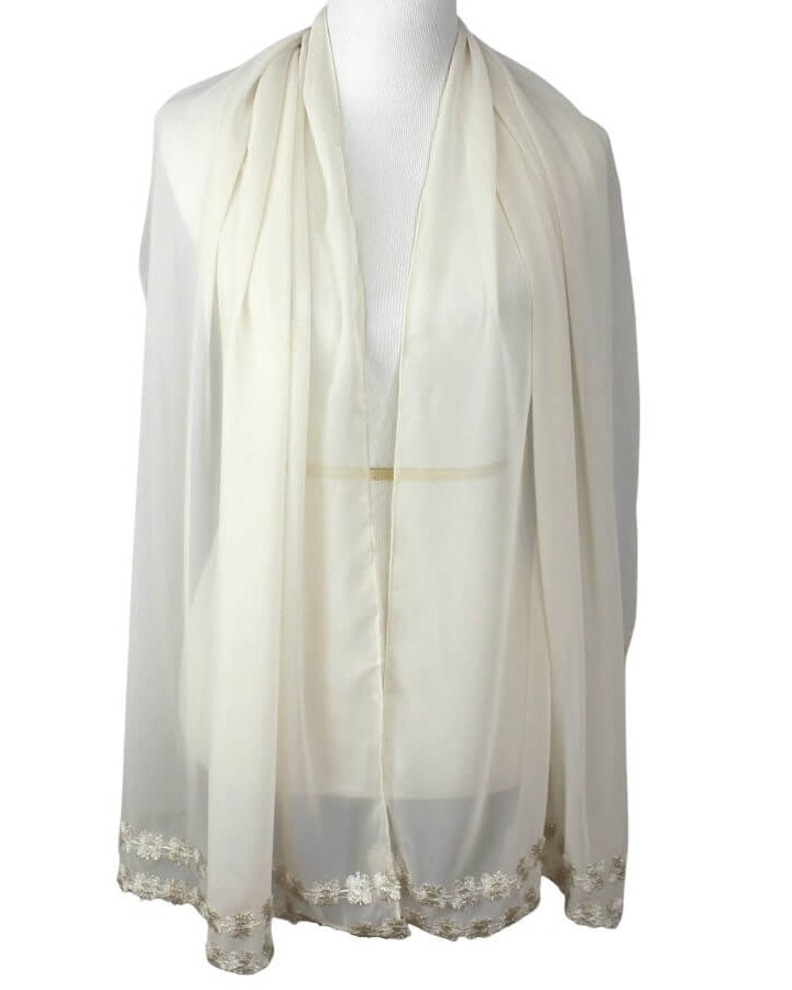 Chiffon with a Pleasant Twist Hijab - Neutral Beige