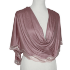 Kuwaiti Mauve Pink Neutral Hijab Lace border - NEW