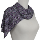 Royal Purple Smooth Patterned Jersey Hijab  - Soft & Cool "Zibde Feel"