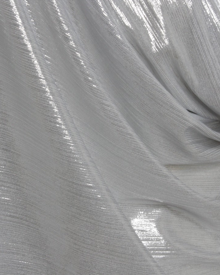 Silver Glam Smooth Foil Print Hijab  - Soft & Cool "Zibde Feel"