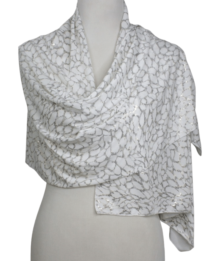 Glam Time Smooth   Foil Print Hijab  - Soft & Cool "Zibde Feel"