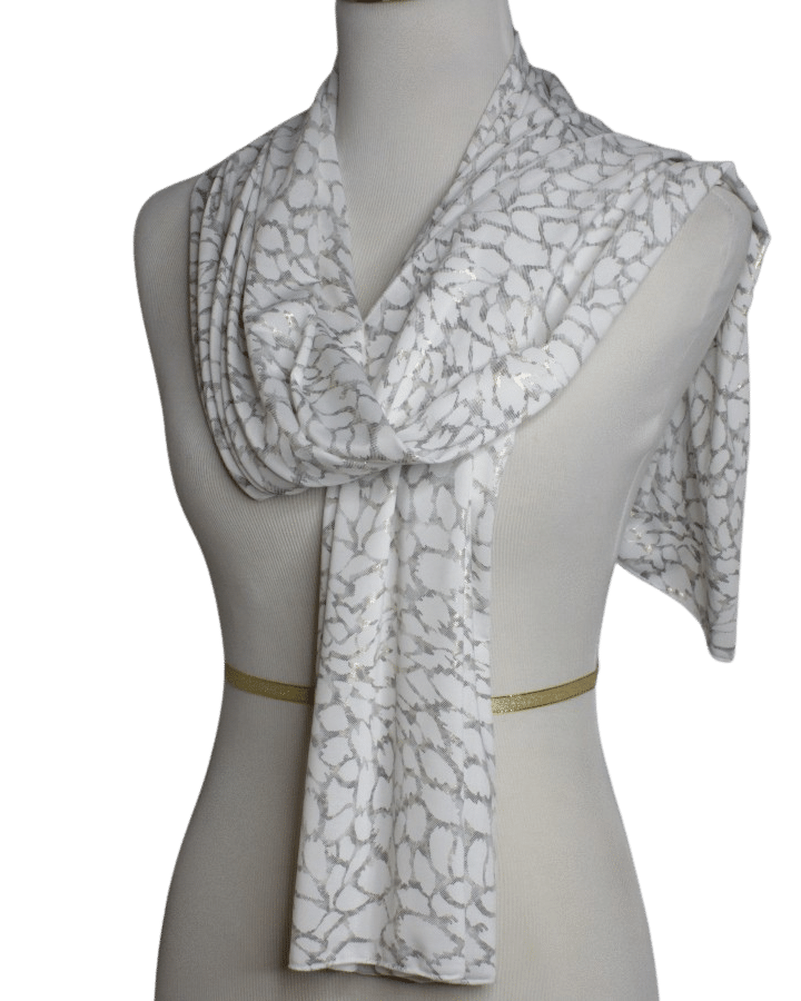 Glam Time Smooth   Foil Print Hijab  - Soft & Cool "Zibde Feel"